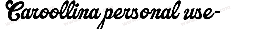 Caroollina personal use字体转换